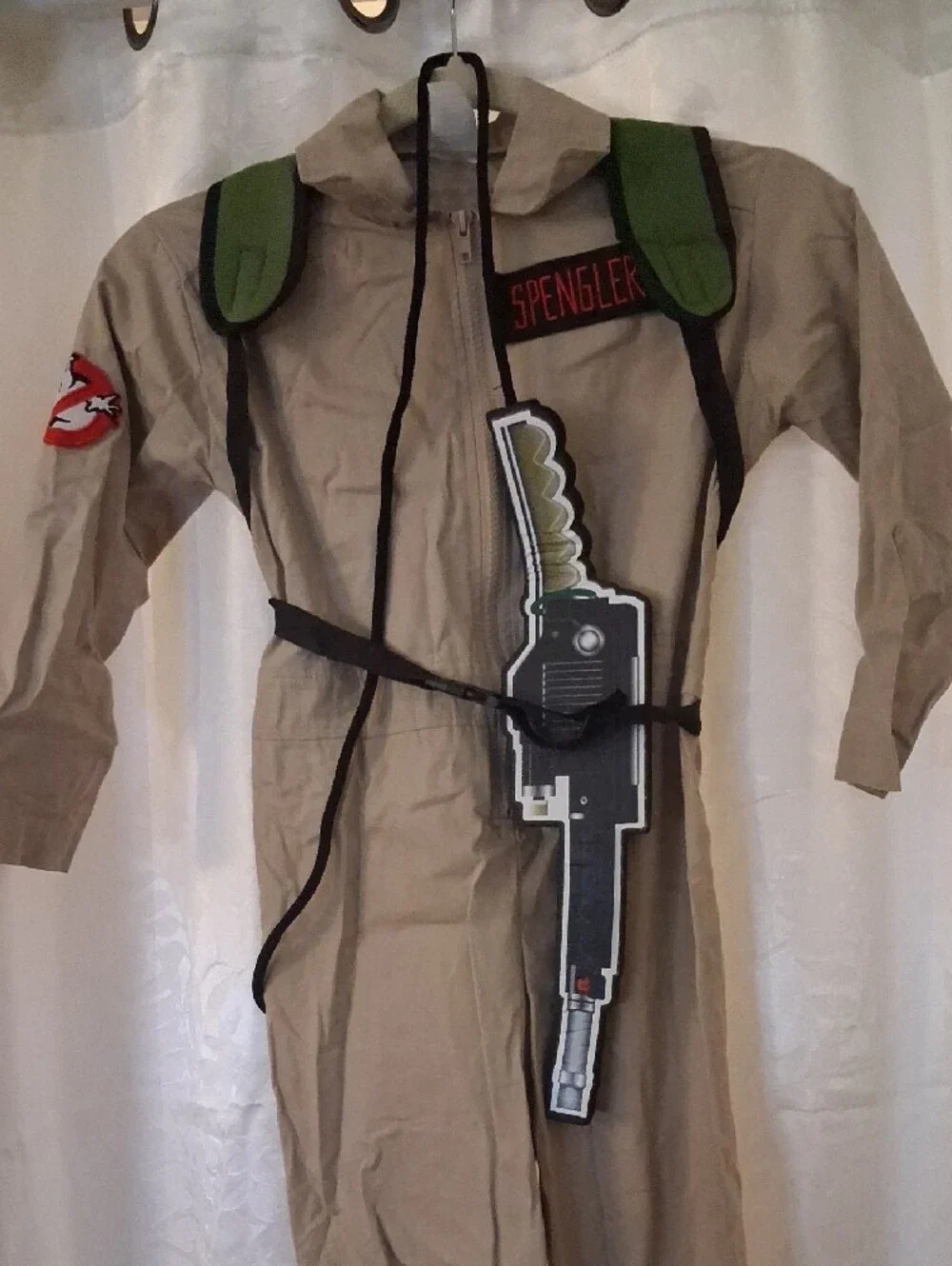 Spirit Ghostbusters Tan Jumpsuit with Red Patch and Green Straps - Picture 6 of 8